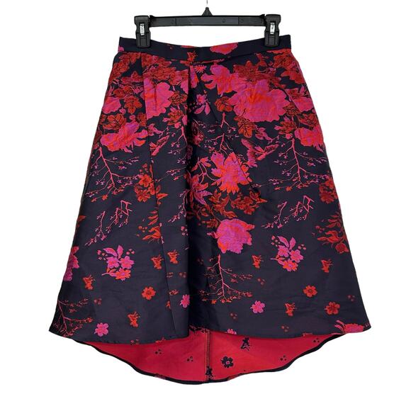 Eva Franco Anthropologie Asymmetrical Floral Jacquard Skirt 8 - Picture 2 of 6